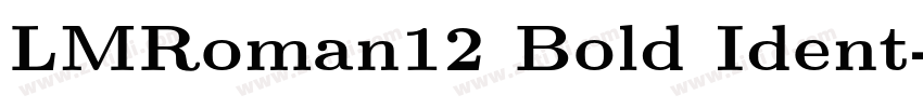 LMRoman12 Bold Ident字体转换